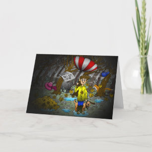 Rainy and windy day card