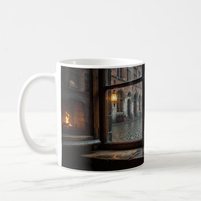 Rainy Belgian Alehouse Window Escape Mug (Left)