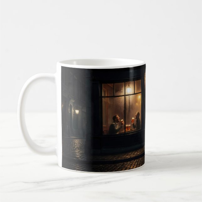 Rainy Belgian Beerhouse Windowlight Mug (Left)