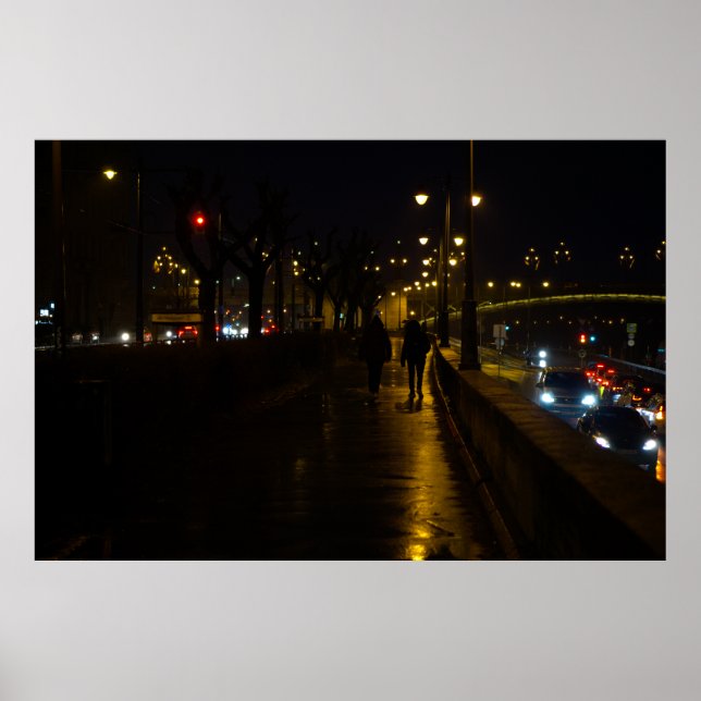 Rainy Budapest Evening Poster (Front)