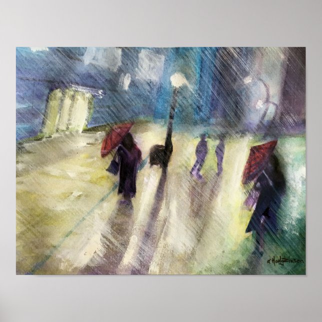 Rainy Cityscape - Poster (Front)
