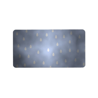 Rainy cloudy stormy sky. Grey and Blue. Label