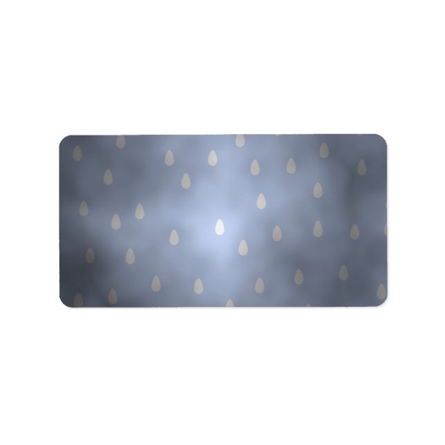 Rainy cloudy stormy sky. Grey and Blue. Label (Front)