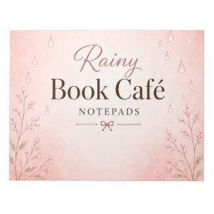 Rainy Coffee & Books Notepad