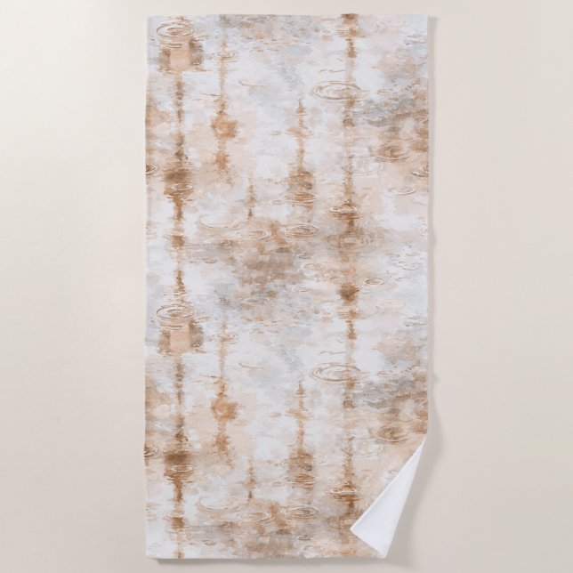 Rainy Day Abstract   Beach Towel (Front)