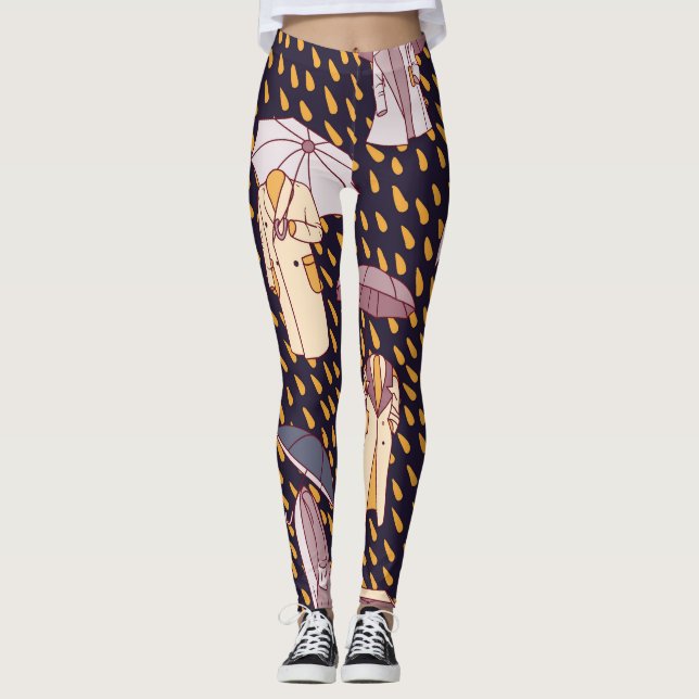 Rainy Day Adventures: Invisible Umbrellas Leggings (Front)