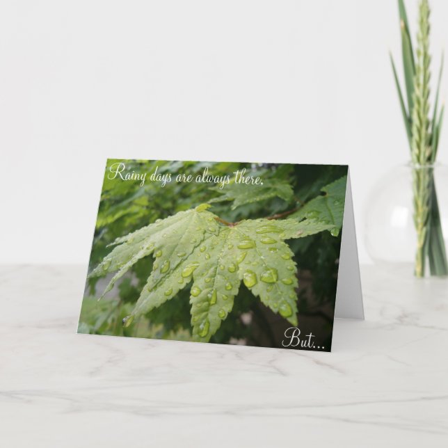 Rainy day anniversaries card (Front)