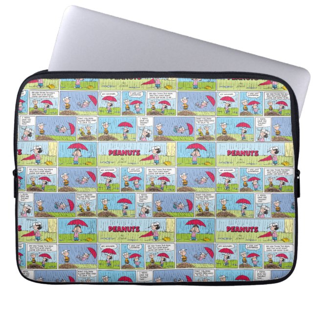 Rainy Day At The Baseball Game Laptop Sleeve (Front)