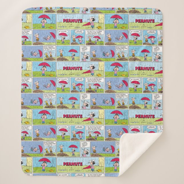 Rainy Day At The Baseball Game Sherpa Blanket (Front)