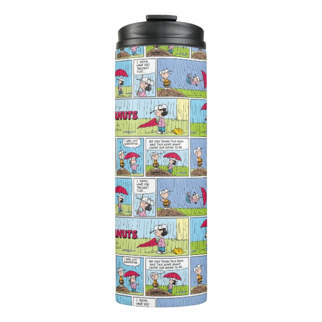 Rainy Day At The Baseball Game Thermal Tumbler (Front)