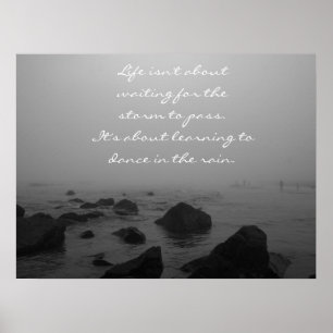 Rainy Day at the Beach Poster