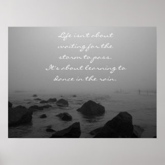 Rainy Day at the Beach Poster