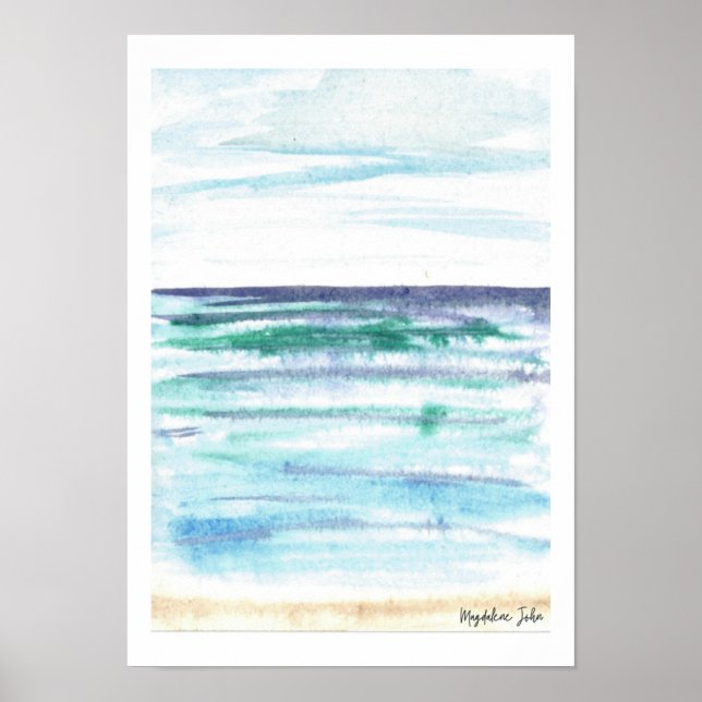 Rainy Day at the Sea Poster (Front)