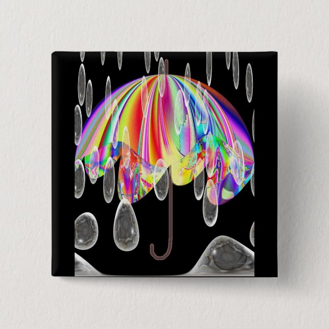 Rainy Day At The Zoo 15 Cm Square Badge (Front)