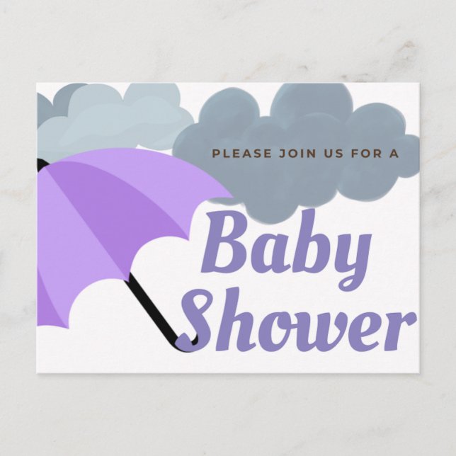 Rainy Day Baby Shower Postcard (Front)