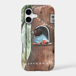 Rainy Day Bear Daydream Tea Time Illustration
