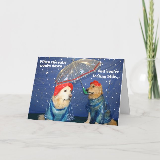 Rainy Day Blues Encouragement Card (Front)