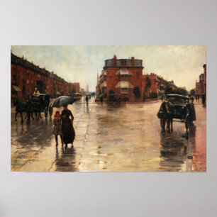 Rainy Day, Boston by Childe Hassam Poster