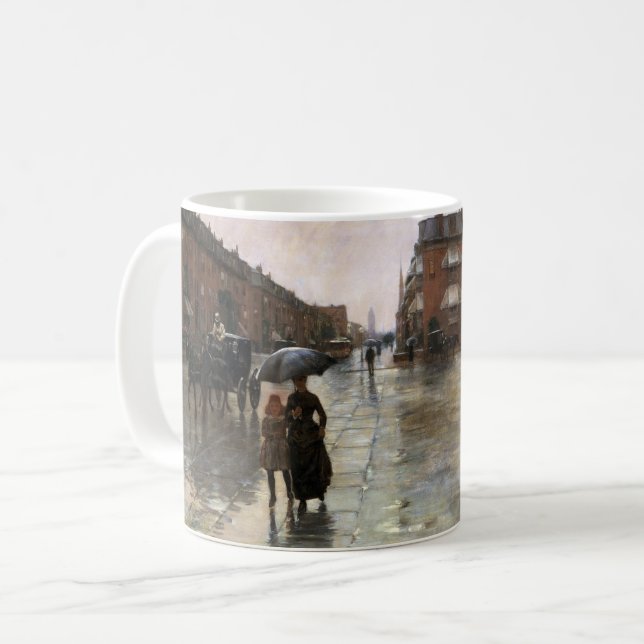 Rainy Day, Boston by Frederick Childe Hassam Coffee Mug (Front Left)