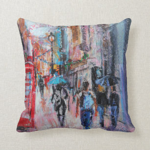 Rainy Day Carnaby Street Cushion