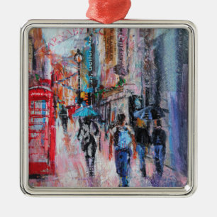 Rainy Day Carnaby Street Metal Tree Decoration