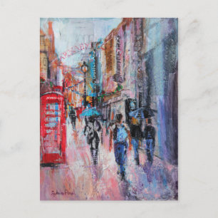 Rainy Day Carnaby Street Postcard