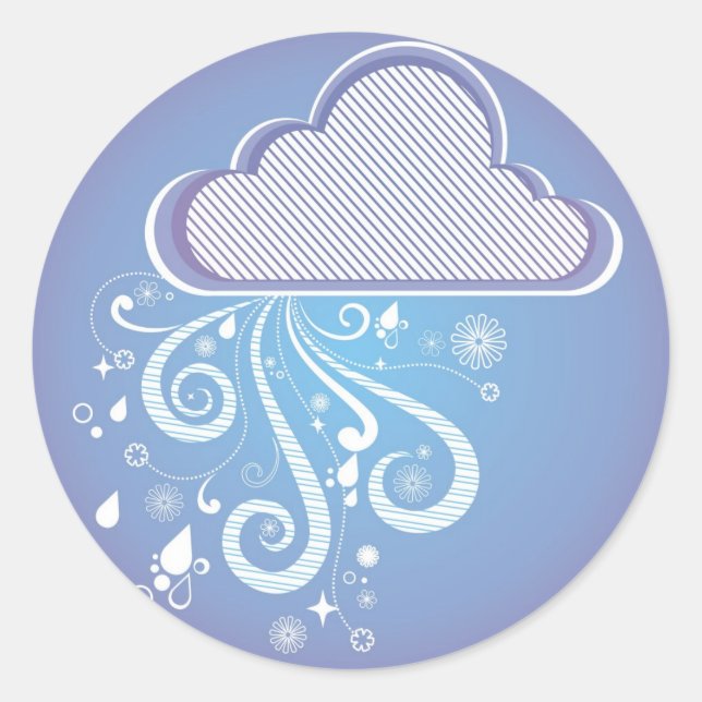 Rainy Day Classic Round Sticker (Front)