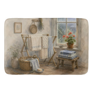 Rainy Day Cottage Laundry Room Bath Mat