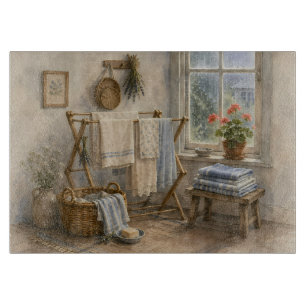 Rainy Day Cottage Laundry Room Cutting Board
