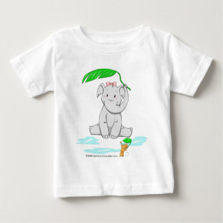 Rainy Day Elephant Baby T-Shirt