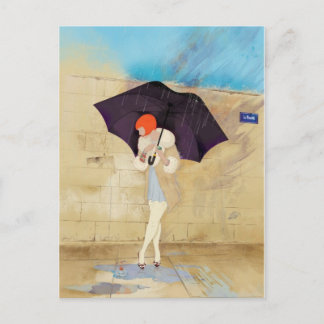 Rainy Day Flower Postcard