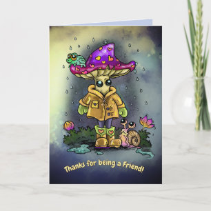 Rainy Day Friends Holiday Card