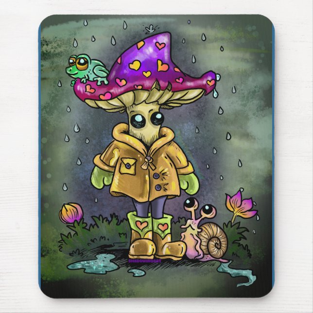 Rainy Day Friends Mouse Pad (Front)
