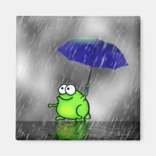 Rainy Day Frog Magnet