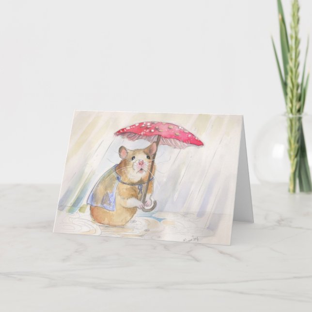 Rainy Day- Go Away!   by Christina Siravo Card (Front)