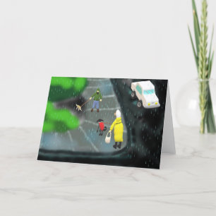 Rainy Day Holiday Card