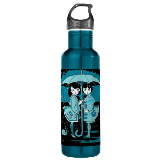 Rainy Day in Blue 710 Ml Water Bottle