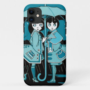 Rainy Day in Blue iPhone 11 Case