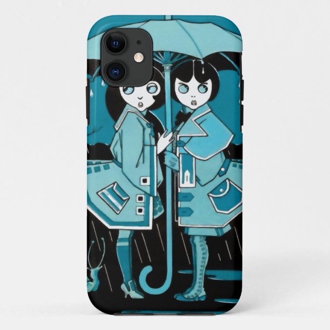 Rainy Day in Blue Case-Mate iPhone Case (Back)