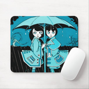 Rainy Day in Blue Mouse Pad