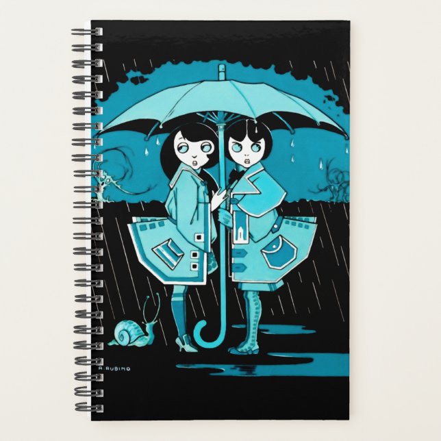 Rainy Day in Blue Planner (Front)