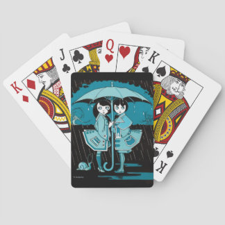 Rainy Day in Blue Playing Cards