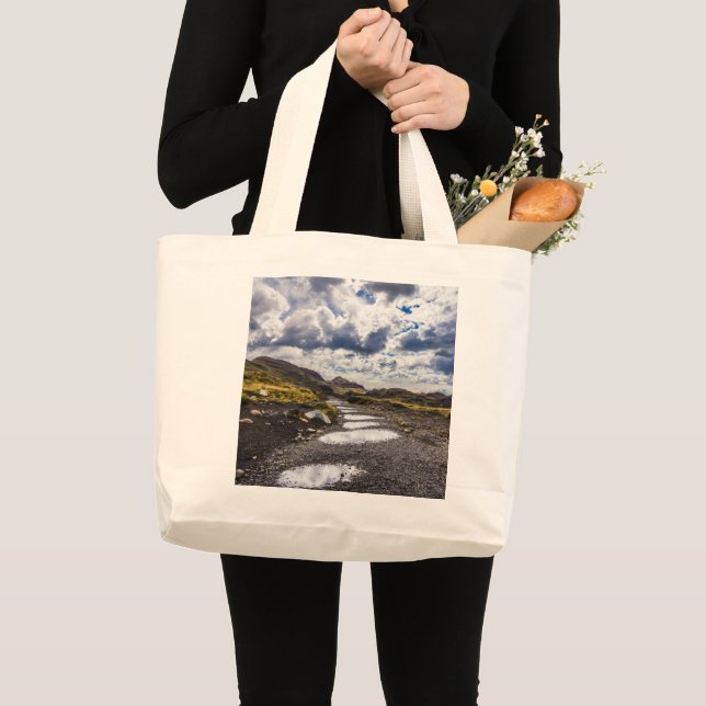 Rainy Day In Torres Del Paine NP Large Tote Bag (Front (Product))