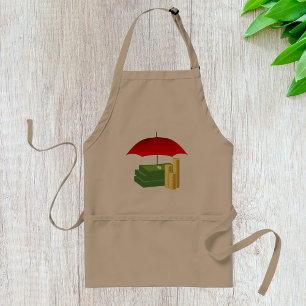 Rainy Day Money Coins And Notes Apron