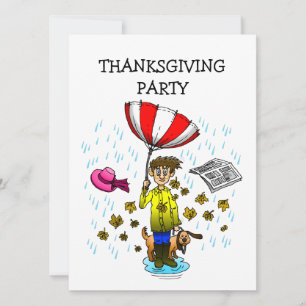 Rainy Day on a Thanksgiving Invitation