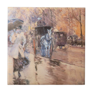 Rainy Day on Fifth Avenue (New York City) Ceramic Tile