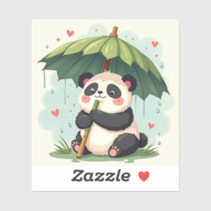 Rainy Day Panda – Kawaii Bamboo Umbrella Cutie