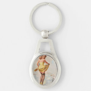 Rainy Day Pin-Up Girl Key Ring