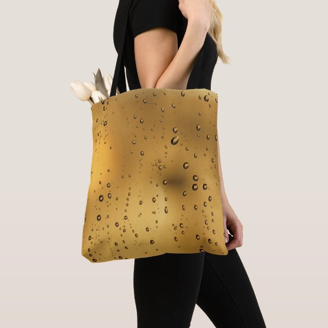 Rainy Day Raindrop Tote Bag (Close Up)