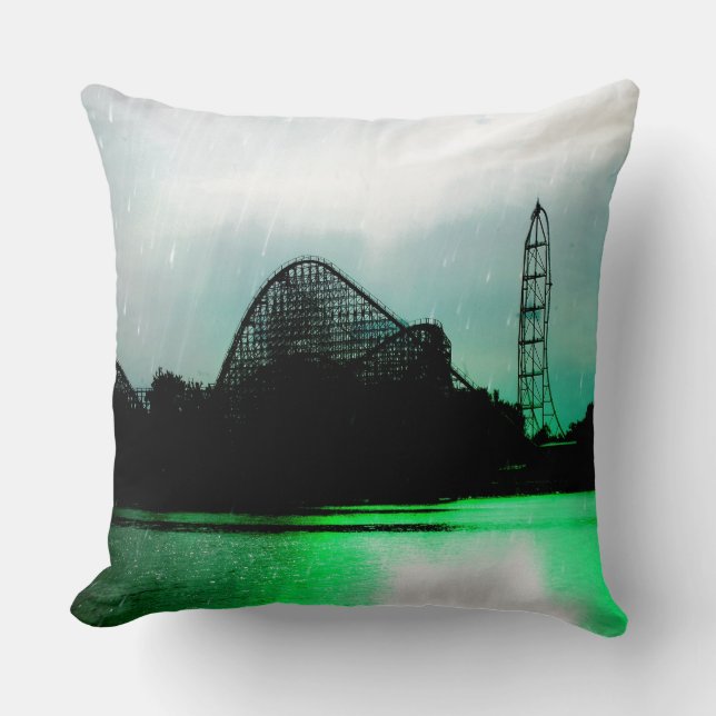 Rainy Day Roller Coaster Cushion (Front)